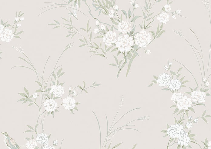 Shabby Chic by Rachel Ashwell Bird Chinoiserie, Natural - Roman Blind - Image 7